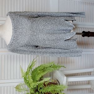 Design Lab Lord & Taylor Size M Grey Pullover with Zippers.